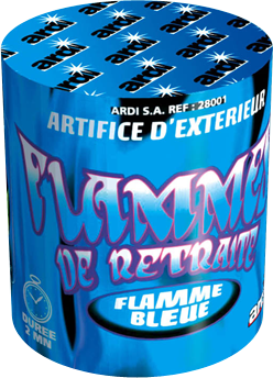 Flamme de retraite bleue