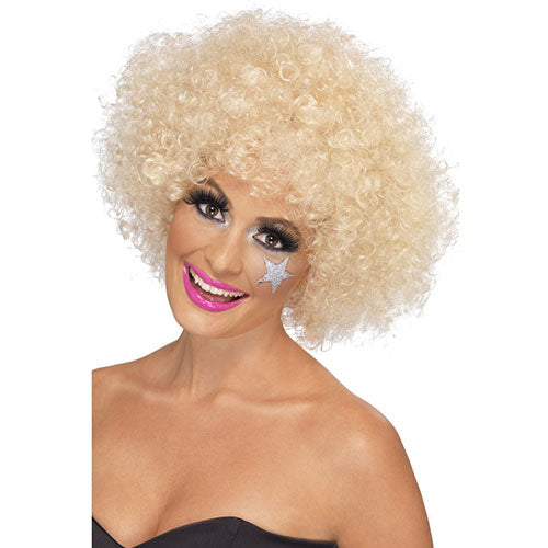 Perruque afro blonde