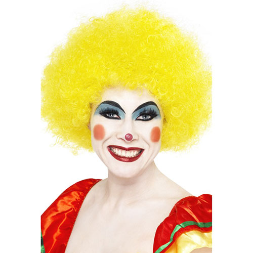 Perruque clown fou jaune