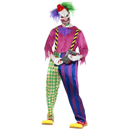 Déguisement homme clown tueur coloré
